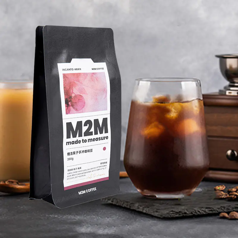 250g,500g,1 kg kaffeemballagepose med klistermærke 250g,500g,1 kg kaffeemballagepose med klistermærke