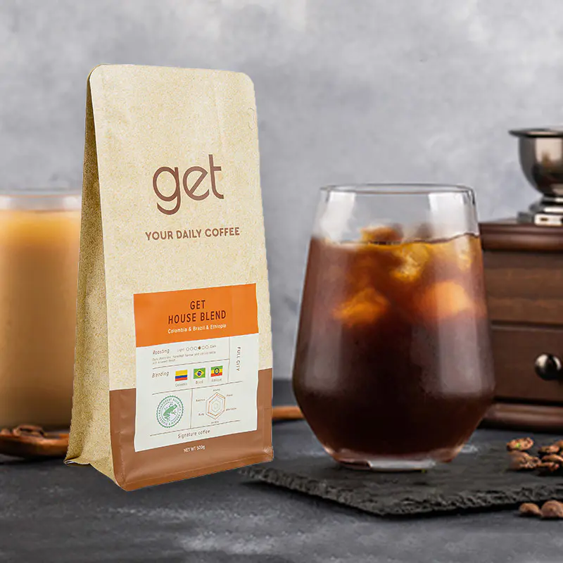 250 g-1 kg ottesidet forsegling kaffepose 250 g-1 kg ottesidet forsegling kaffepose